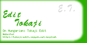 edit tokaji business card